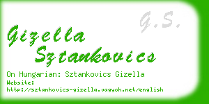 gizella sztankovics business card